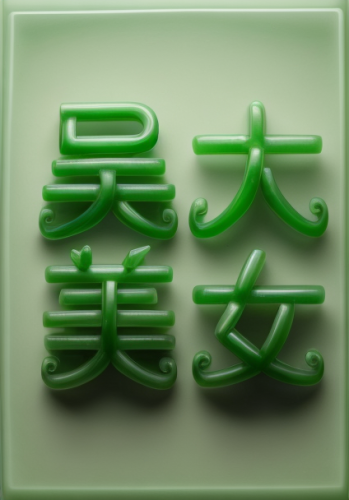 萝卜形状，绿玉,zui quan,yuan,yibin,chinese yuan,pla,traditional chinese,douhua,japanese character,qinghai,chinese icons,chinese background,green background,china,zhejiang,麻辣,zhengzhou,bianzhong,kanji,green,x