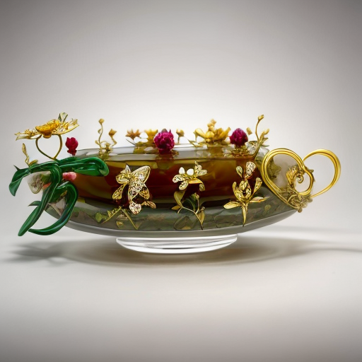 玻璃，玉翡翠，金色，辣椒，牡丹花,flower bowl,ikebana,basket with flowers,glass noodle salad,butter dish,casserole dish,glasswares,brass chopsticks vegetables,flower arrangement lying,food styling,water lily plate,tur
