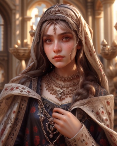 a girl wearing a veil, clean face,the prophet mary,sultana,artemisia,celtic queen,arabian,jaya,radha,dulzaina,vanessa (butterfly),alhambra,priestess,cepora judith,eufiliya,queen of hearts,accolade,joa