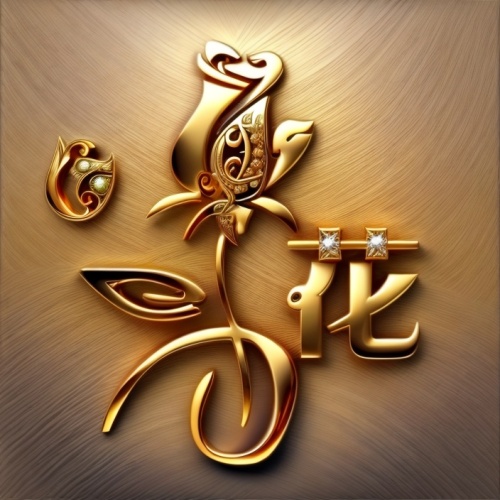 字体正面黄金镶嵌者彩色钻石，凸显字体的厚度，字体侧面黄金色,arabic background,ramadan background,trebel clef,taijiquan,symbol of good luck,auspicious symbol,g-clef,bahraini gold,zui quan,astrological sign,treble clef,prosperity an
