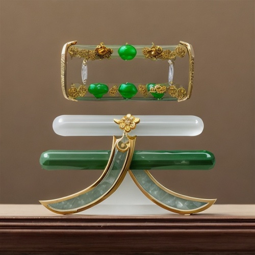 玻璃，玉翡翠，金色，辣椒，牡丹花,brooch,art deco ornament,altar clip,place card holder,cake stand,art deco frame,menorah,napkin holder,grave jewelry,gift of jewelry,plate shelf,hair clip,swedish crown,brass chopstick