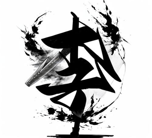 刀,剑,枪,棍,棒,匕首,武器,泼墨,水墨,中国风,kanji,japanese character,zui quan,zao,baguazhang,sōjutsu,taijiquan,abstract design,taijitu,bagua,xing yi quan,purity symbol,calligraphy,esoteric symbol,daitō-ryū aiki-jūjutsu