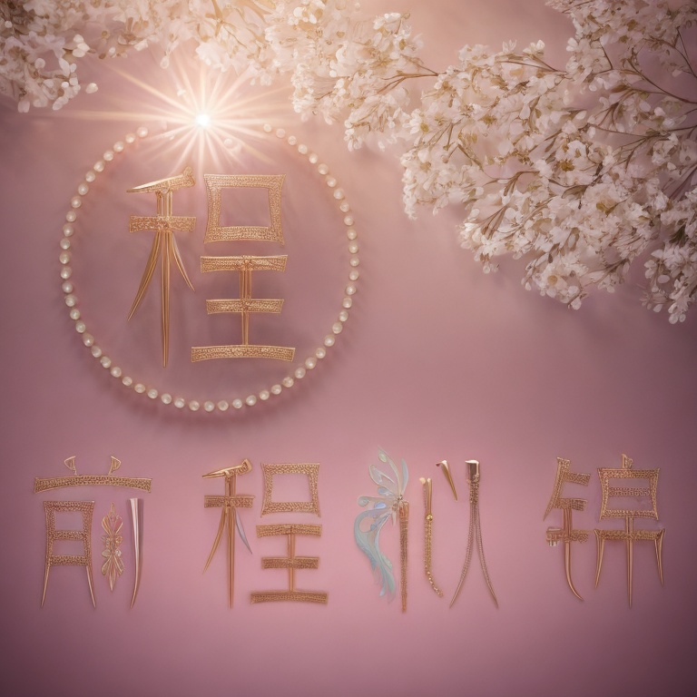 (简单背景)) ((brokh))钻石，中国风格，玫瑰金，超自然迷人的风格，高细节，珠宝，产品美的拍摄，由大都会博物馆shift收集。混合珍珠。3D。现实的反思。照明和细节纹理，Alice，lvoryGold,japanese sakura background,sakura background,japanese floral background,sakura wreath,flower ba