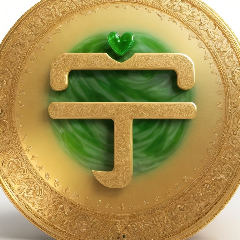 黄金镶玉石翡翠，雕刻花纹，圆润晶莹剔透，电影摄影，高光，超高细节，逼真的质感，3d渲染，白色背景,taijitu,tamagoyaki,tibetan bowl,auspicious symbol,taidō,rupees,xiaolongbao,umiuchiwa,rupee,asoka chakra,dharma wheel,ethereum symbol,gyokuro,tursu,timb