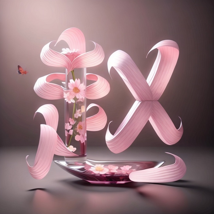 粉红色的字体画面清晰透彻明亮，花朵鲜艳夺目画面突出，背景蝴蝶飞舞,cinema 4d,ikebana,fragrance teapot,pink paper,flowers png,centerpiece,spray candle,pink ribbon,spa,ipê-rosa,paperweight,centrepiece,perfume bottle,breast cancer ribbon