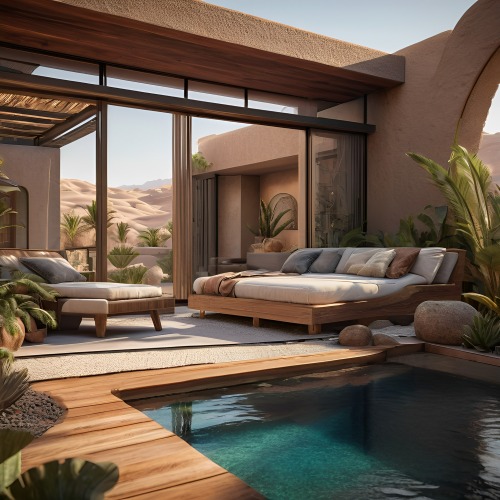 3d rendering,cabana,pool house,marrakesh,roof terrace,luxury property,roof landscape,luxury home interior,marrakech,holiday villa,riad,outdoor furniture,roof top pool,luxury home,patio furniture,moroc