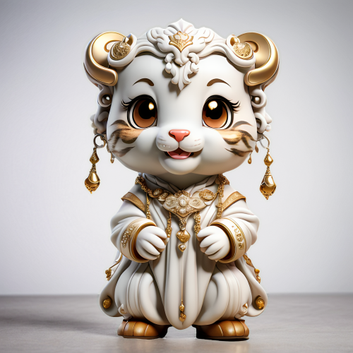 lucky cat,barongsai,porcelaine,lion white,animal figure,barong,white lion,3d model,figurine,white tiger,3d figure,kewpie doll,chinese art,doll figure,kokeshi doll,anthropomorphized animals,cute cartoo