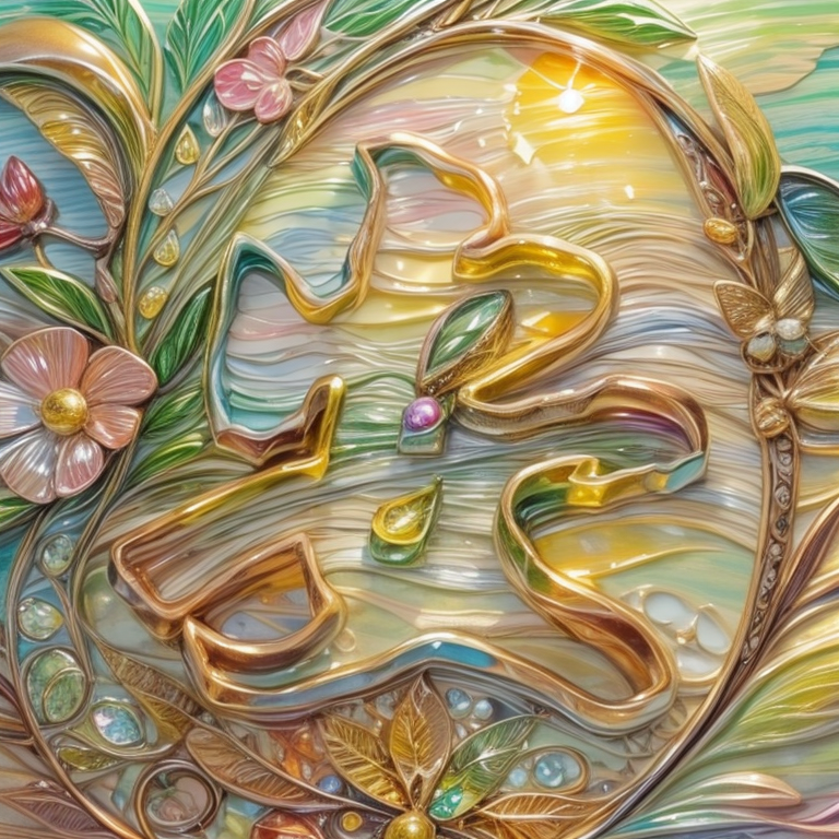 花，阳光，童话，露珠，柔软,glass painting,flower painting,art nouveau,heart and flourishes,flora abstract scrolls,mantra om,boho art,faery,fractals art,prosperity and abundance,solar plexus chakra,heart flourish,g