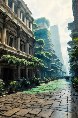 ancient city,virtual landscape,futuristic landscape,the ancient world,terraforming,post-apocalyptic landscape,ancient buildings,maya city,fractal environment,digital compositing,karnak,fantasy landsca