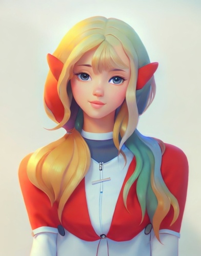 elf,fantasy portrait,link,male elf,aurora,baby elf,elves,fantasia,stylized macaron,digital painting,3d model,peach,白斩鸡,violet head elf,fairy tale character,wood elf,tiki,mezzelune,nami,elza