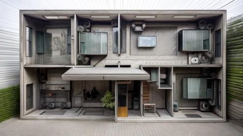 cubic house,cube house,japanese architecture,smart house,archidaily,inverted cottage,apartment house,an apartment,modern architecture,heat pumps,metal cladding,shipping container,residential house,mob